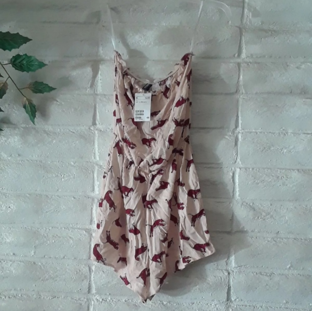 Tiger print strapless romper